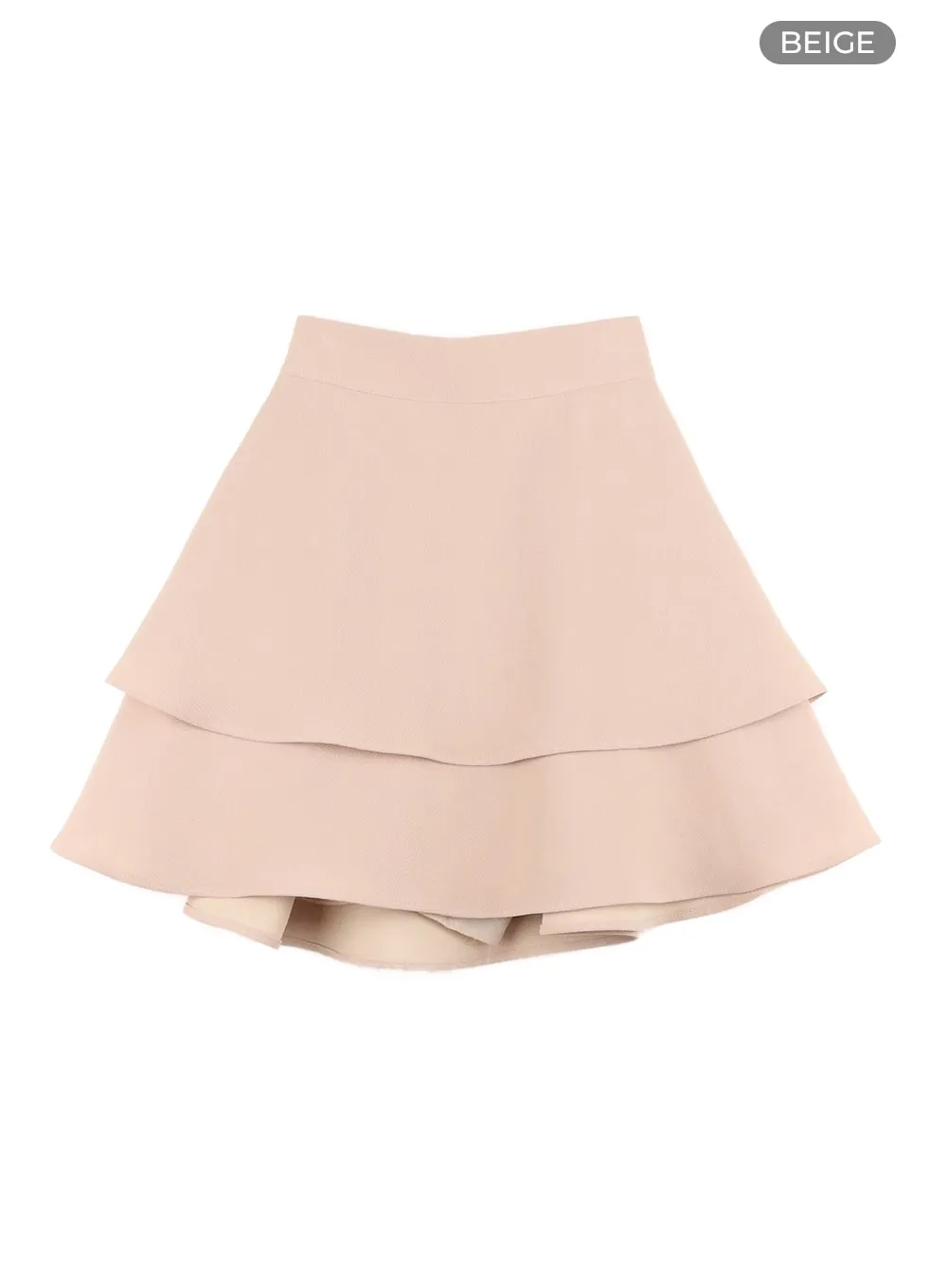 Ruffle Layered Mini Skirt OA405