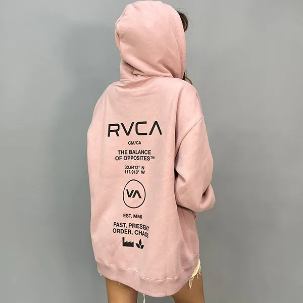 RVCA  |Unisex Long Sleeves Plain Logo Hoodies & Sweatshirts