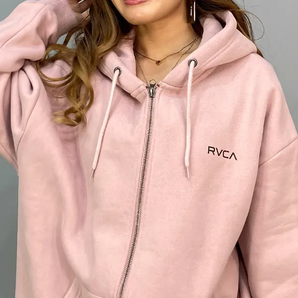 RVCA  |Unisex Long Sleeves Plain Logo Hoodies & Sweatshirts