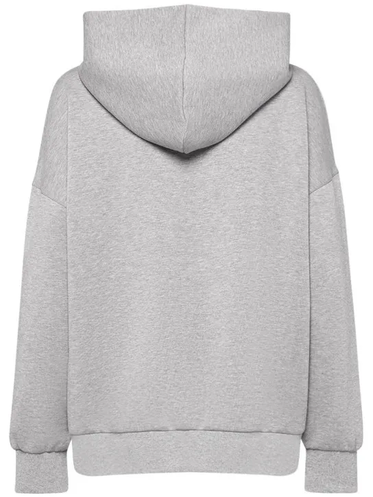 S Max Mara  |Long Sleeves Cotton Logo Hoodies & Sweatshirts