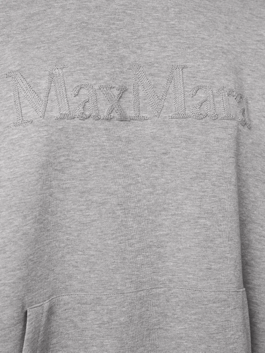 S Max Mara  |Long Sleeves Cotton Logo Hoodies & Sweatshirts