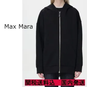 S Max Mara  |Long Sleeves Plain Cotton Hoodies & Sweatshirts