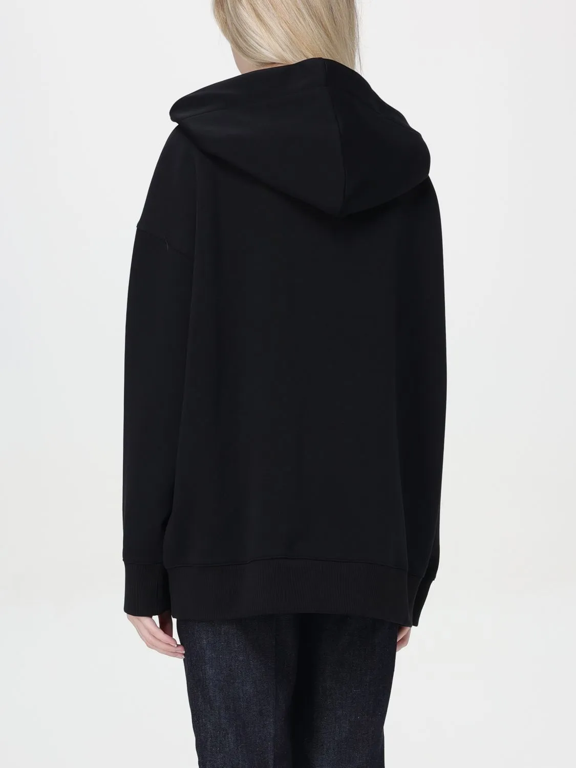 S Max Mara  |Long Sleeves Plain Cotton Hoodies & Sweatshirts