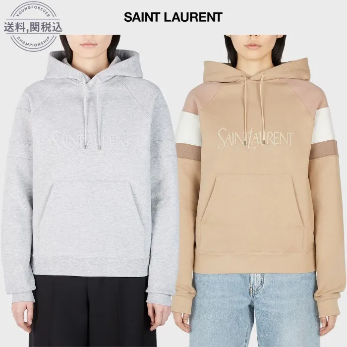 Saint Laurent  |Plain Logo Hoodies & Sweatshirts