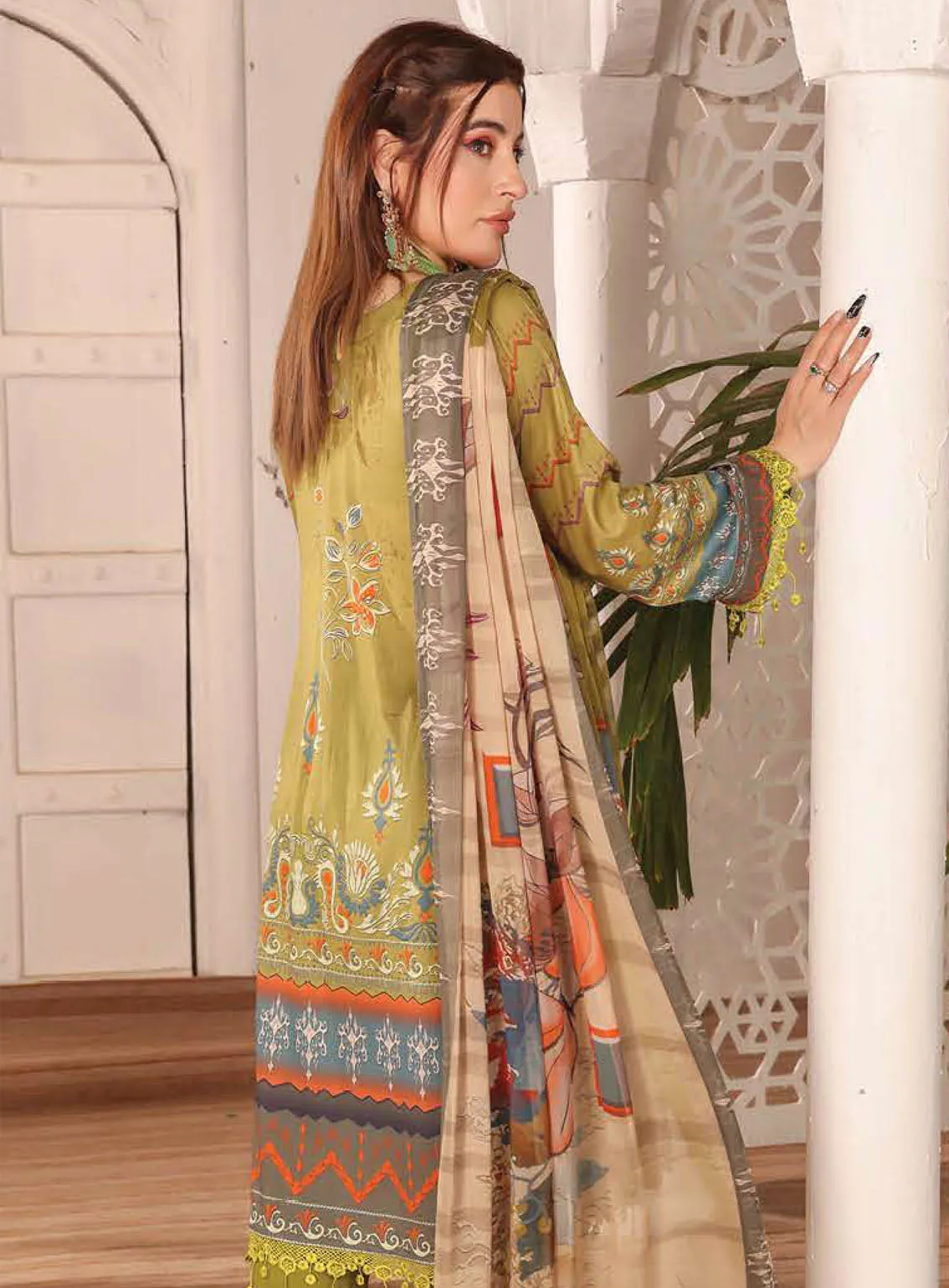 Shahkar By Schick Exclusive Embroidered Lawn 3 Piece Unstitched Suit SDH24SE D-09