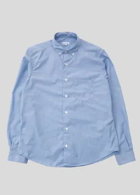 Single Needle Shirt, Light Blue End on End