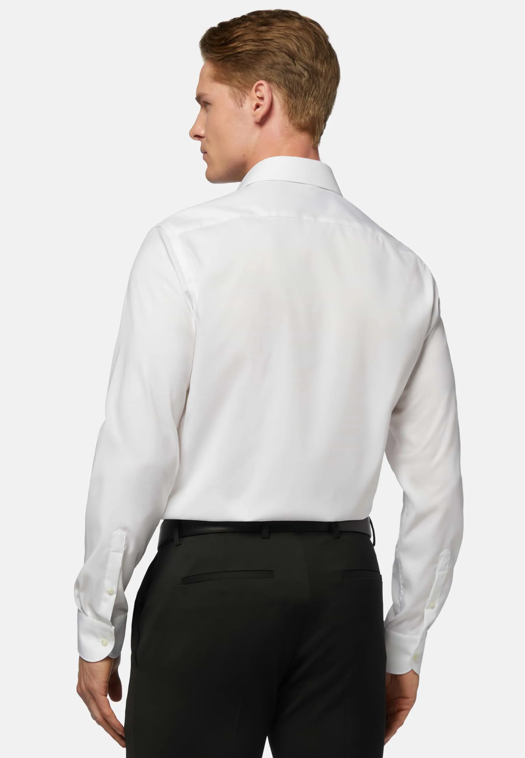 Slim Fit White Pinpoint Cotton Shirt