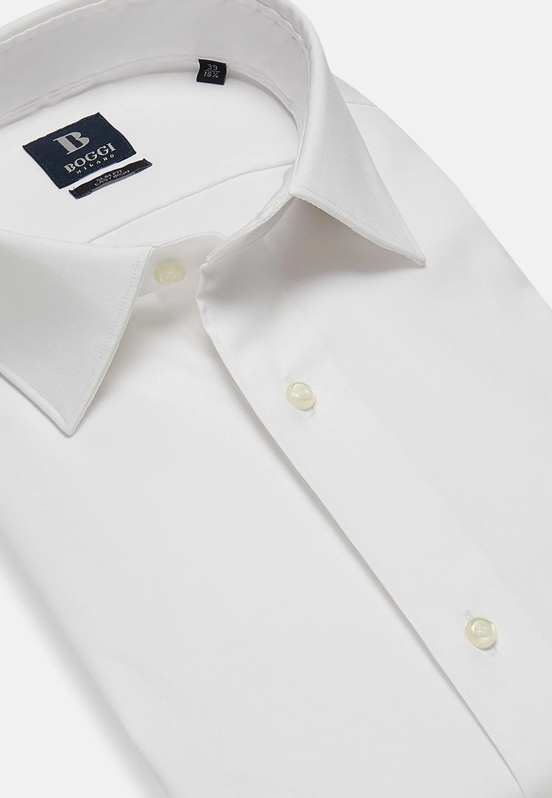 Slim Fit White Pinpoint Cotton Shirt