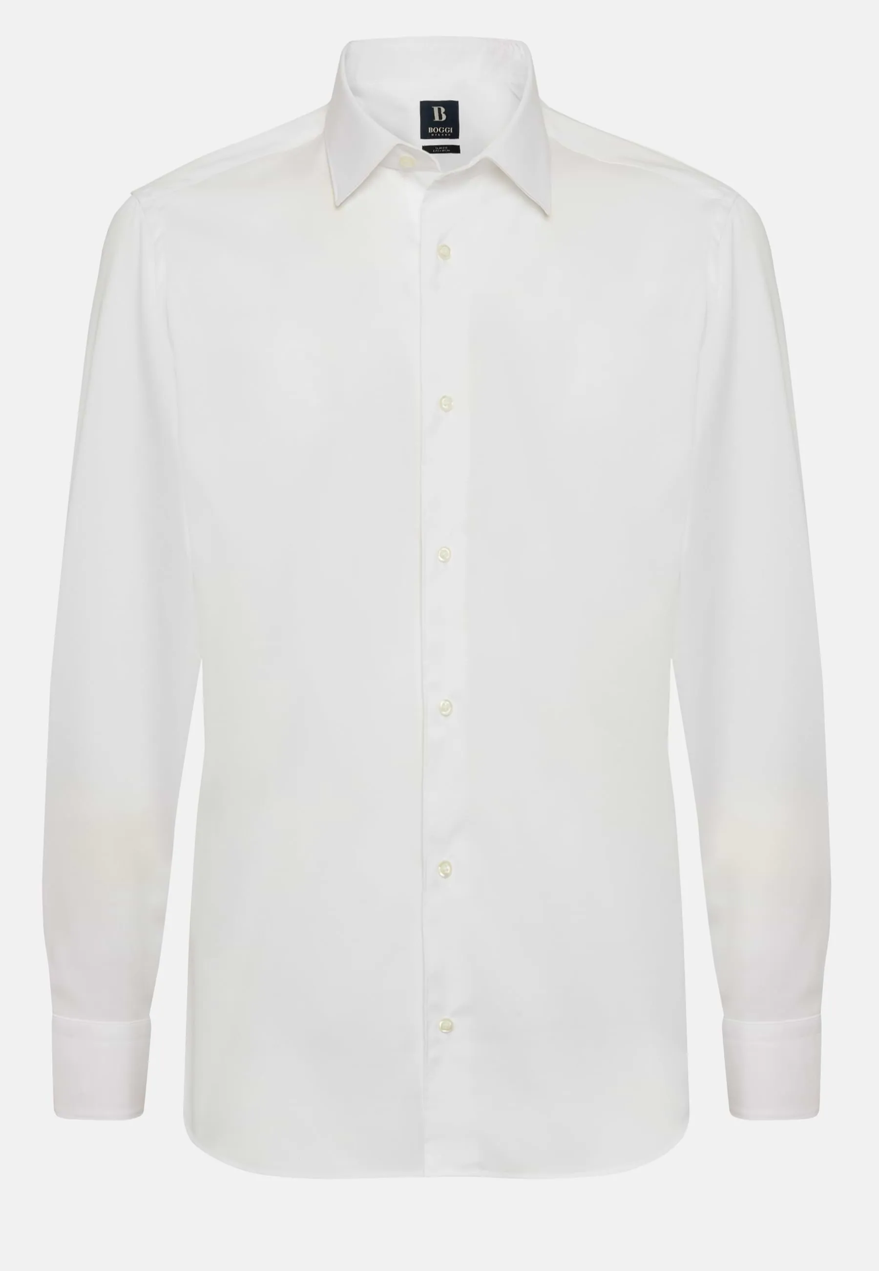 Slim Fit White Pinpoint Cotton Shirt