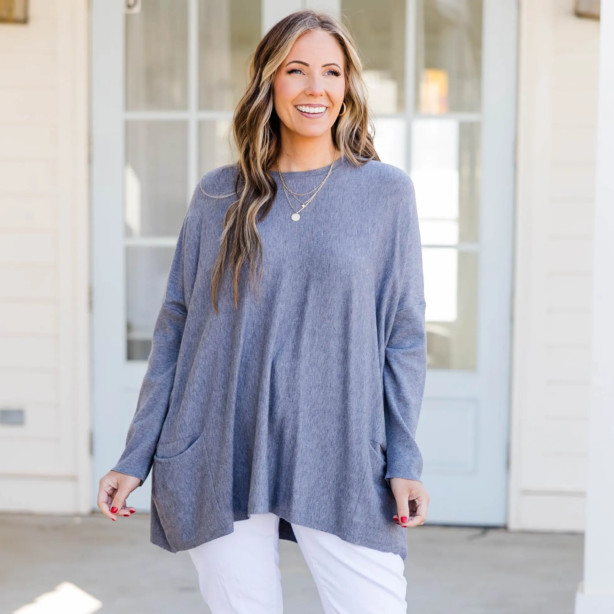 Snow Whispers Tunic, Heather Grey