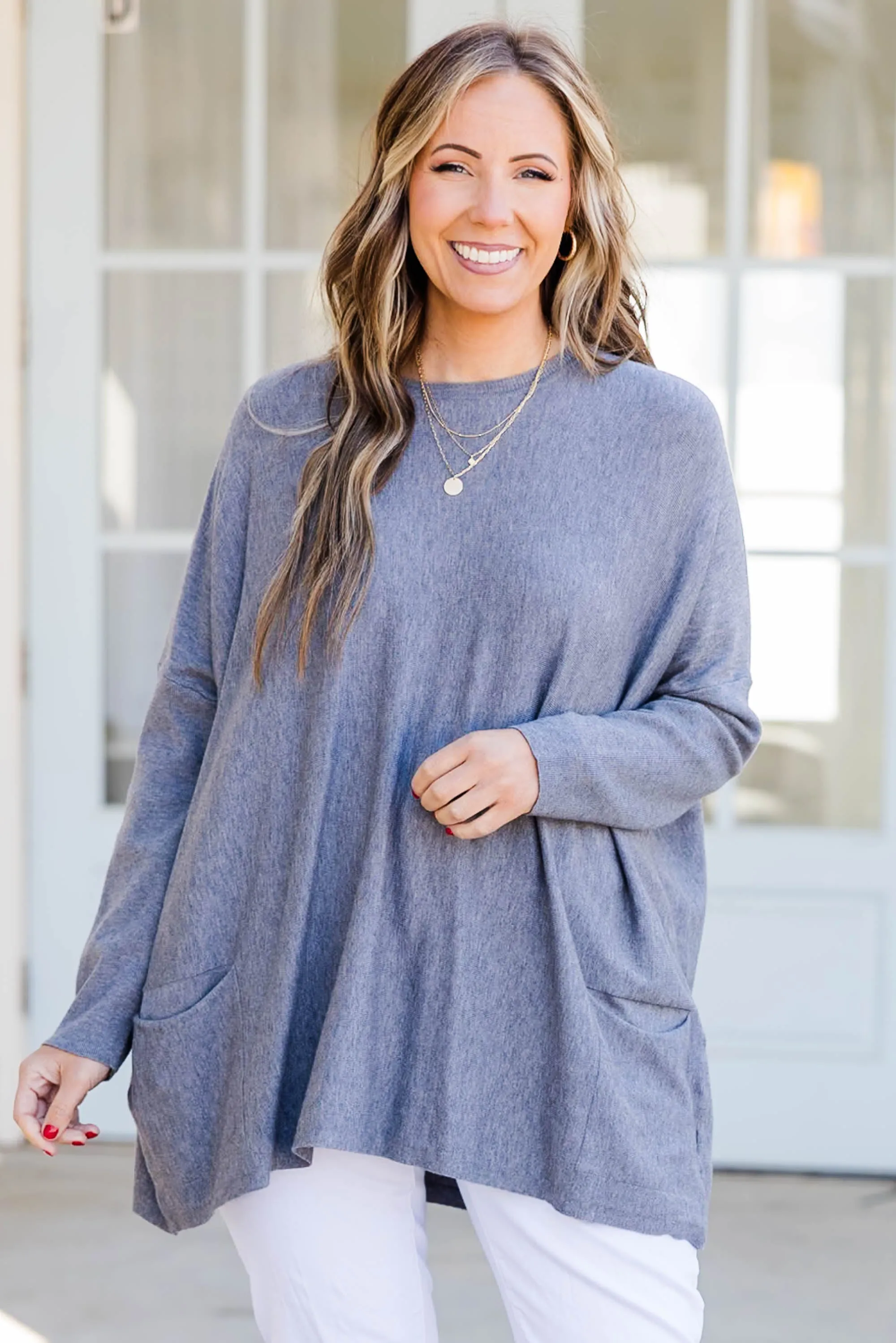 Snow Whispers Tunic, Heather Grey