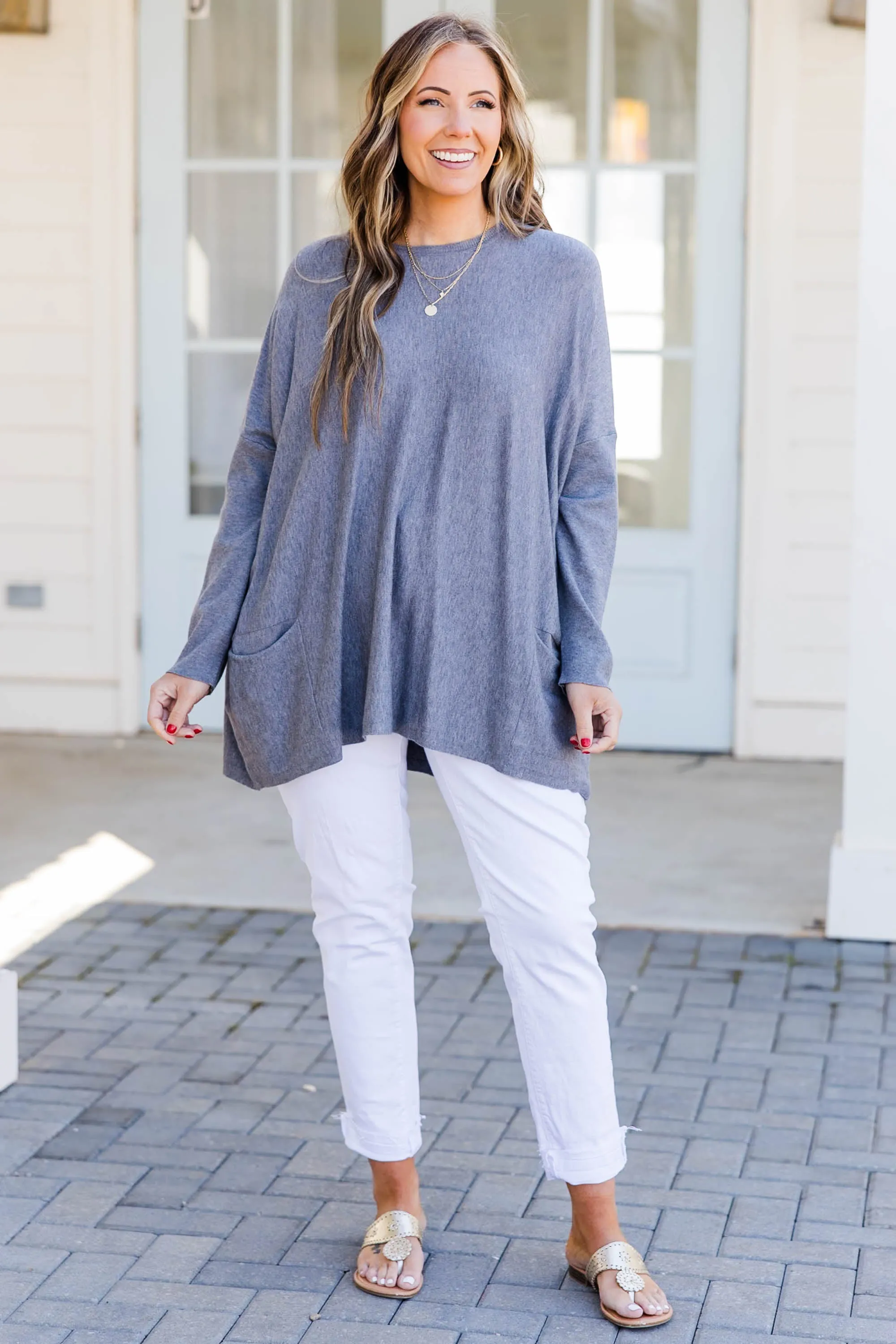 Snow Whispers Tunic, Heather Grey