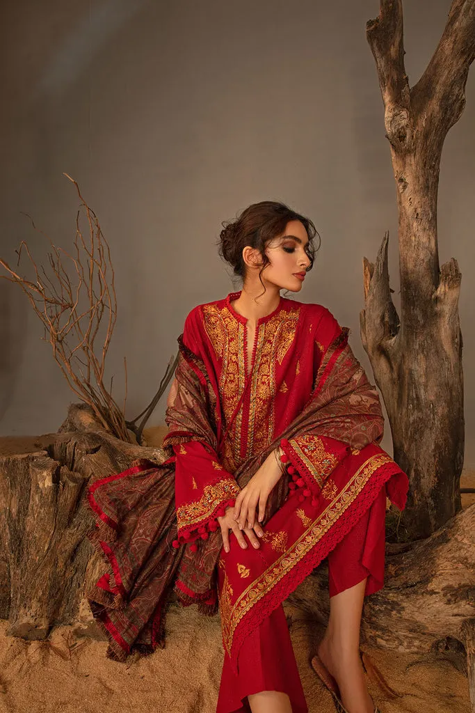 Sobia Nazir Embroidered Karandi Unstitched 3Pc Suit AW23-3A