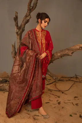 Sobia Nazir Embroidered Karandi Unstitched 3Pc Suit AW23-3A