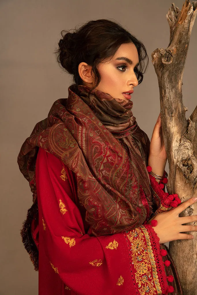 Sobia Nazir Embroidered Karandi Unstitched 3Pc Suit AW23-3A