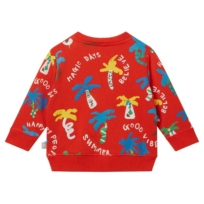 Stella McCartney Baby Good Vibes Tracksuit Red Palms Print