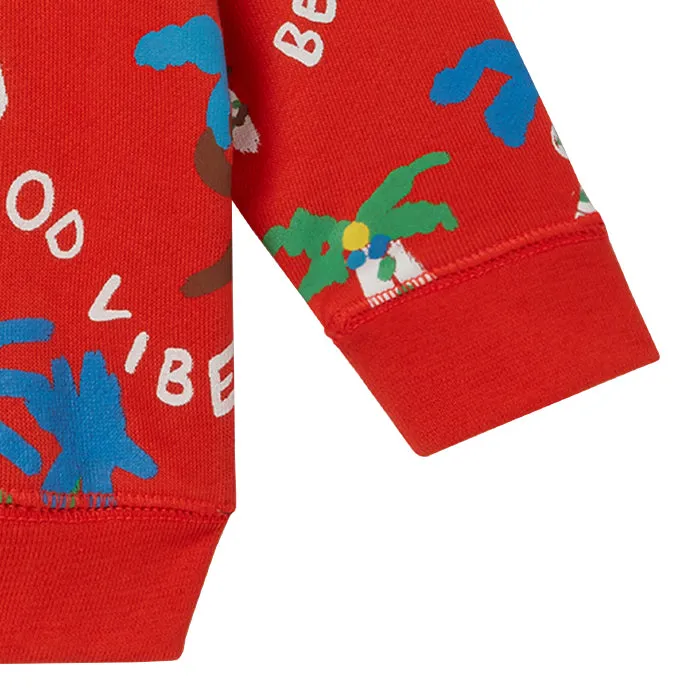 Stella McCartney Baby Good Vibes Tracksuit Red Palms Print