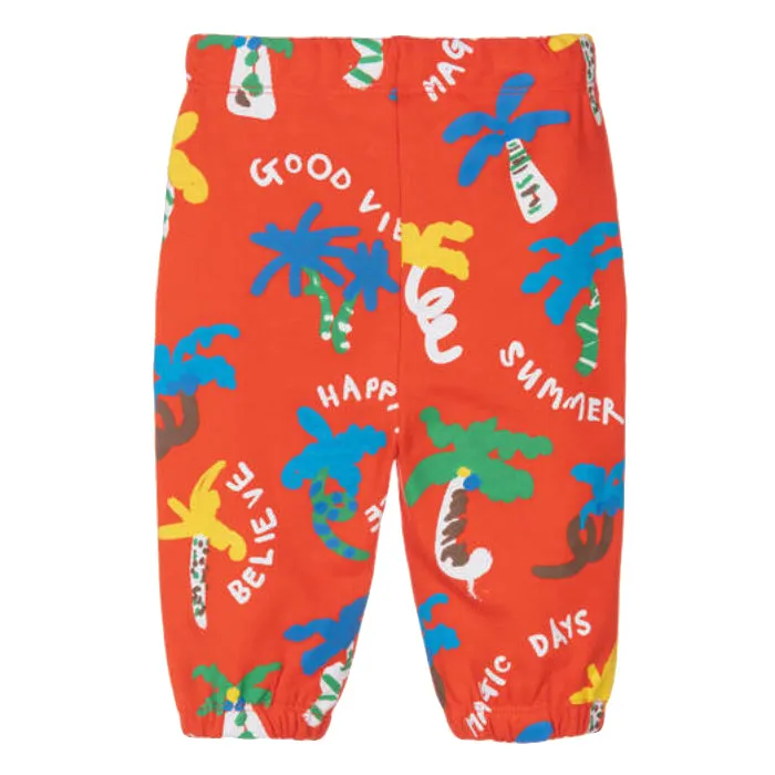 Stella McCartney Baby Good Vibes Tracksuit Red Palms Print