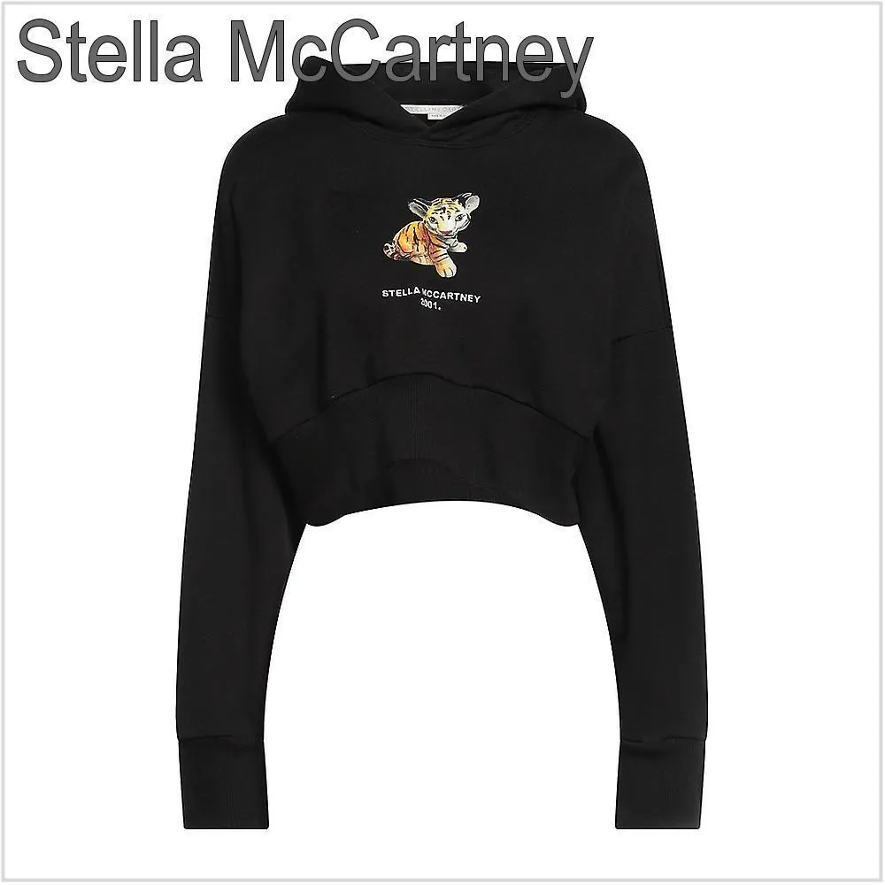 Stella McCartney  |Long Sleeves Cotton Logo Hoodies & Sweatshirts