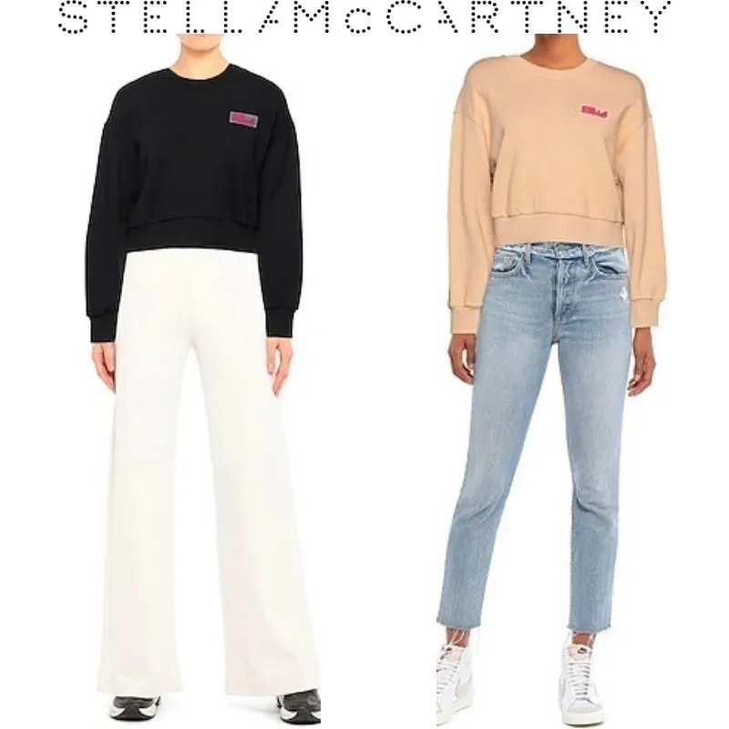 Stella McCartney  |Long Sleeves Plain Logo Hoodies & Sweatshirts