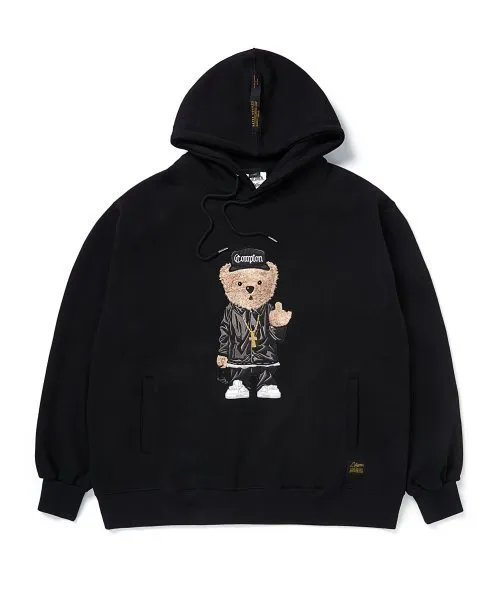 STIGMA  |[ STIGMA ]★EMB COMPTON BEAR OVERSIZED HEAVY SWEAT HOODIE