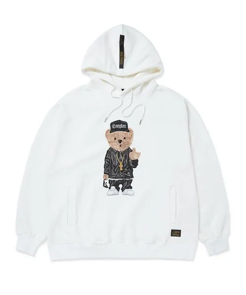 STIGMA  |[ STIGMA ]★EMB COMPTON BEAR OVERSIZED HEAVY SWEAT HOODIE