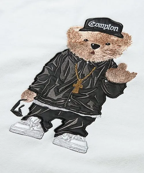 STIGMA  |[ STIGMA ]★EMB COMPTON BEAR OVERSIZED HEAVY SWEAT HOODIE