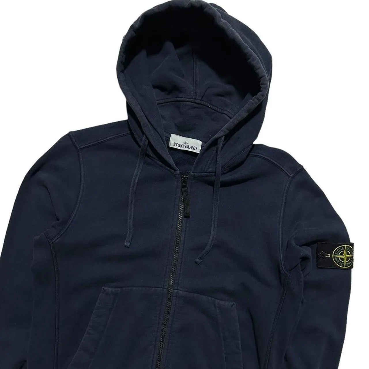 Stone Island Blue Full Zip Hoodie