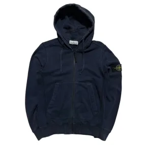 Stone Island Blue Full Zip Hoodie