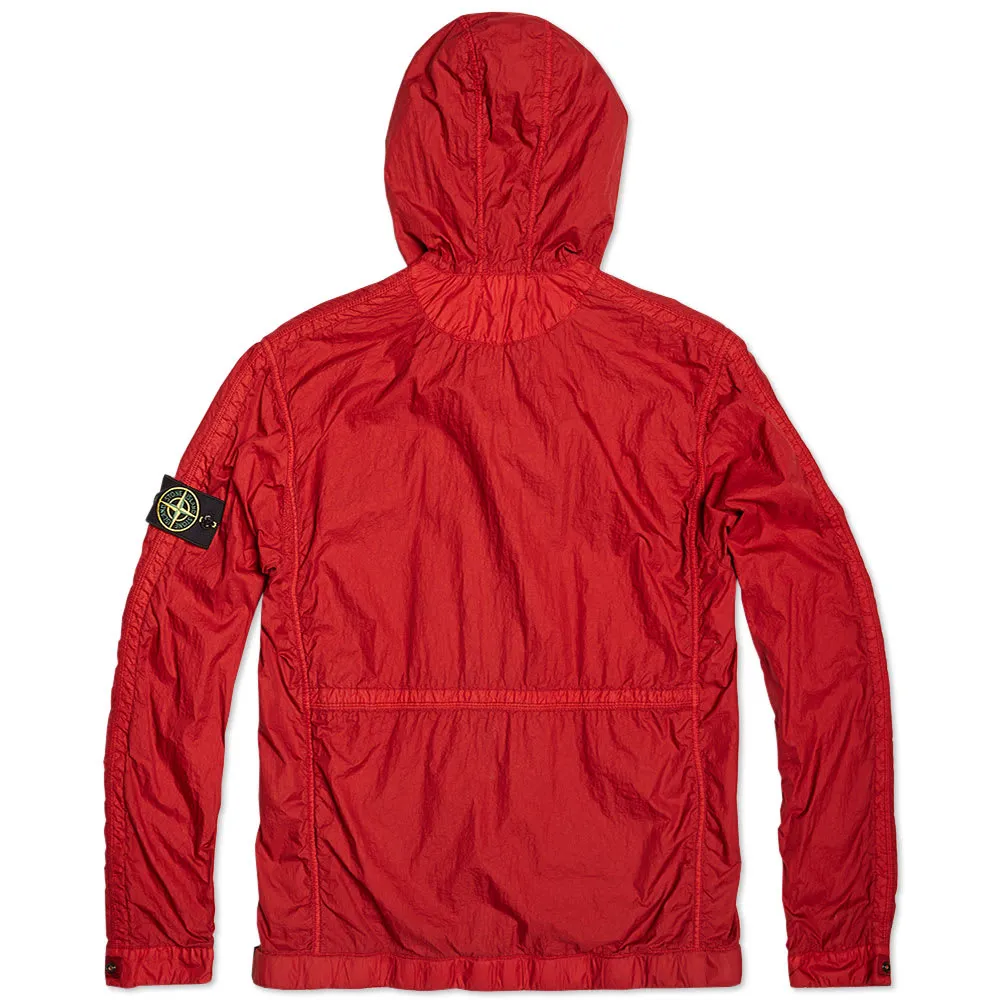 Stone Island Membrana TC Garment Dyed Hooded JacketScarlet