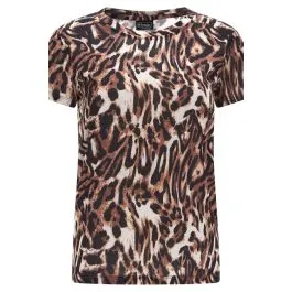 T-shirt comfort fit in jersey stampato animalier Donna Fantasia