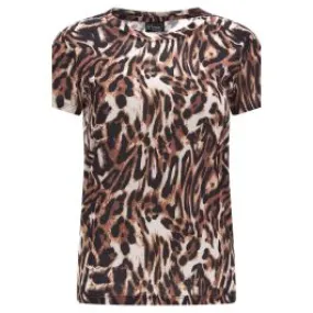 T-shirt comfort fit in jersey stampato animalier Donna Fantasia