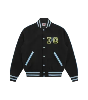 TEAM EU SKATE CONE VARSITY JACKET - BLACK