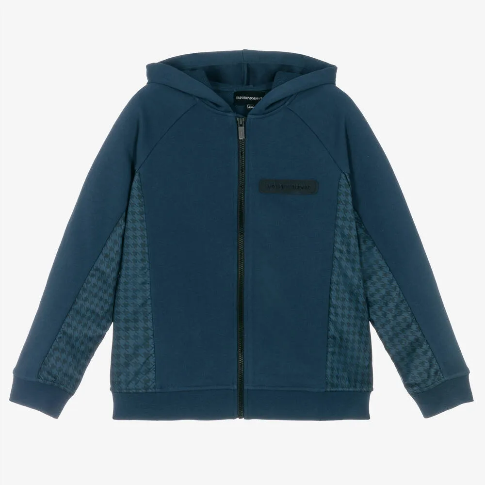 Teen Boys Blue Zip-Up Hoodie