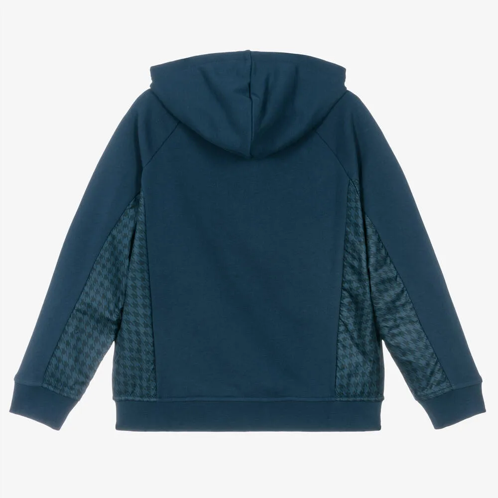 Teen Boys Blue Zip-Up Hoodie