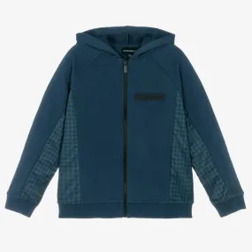 Teen Boys Blue Zip-Up Hoodie