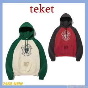 teket  |Unisex Street Style Cotton Logo Hoodies