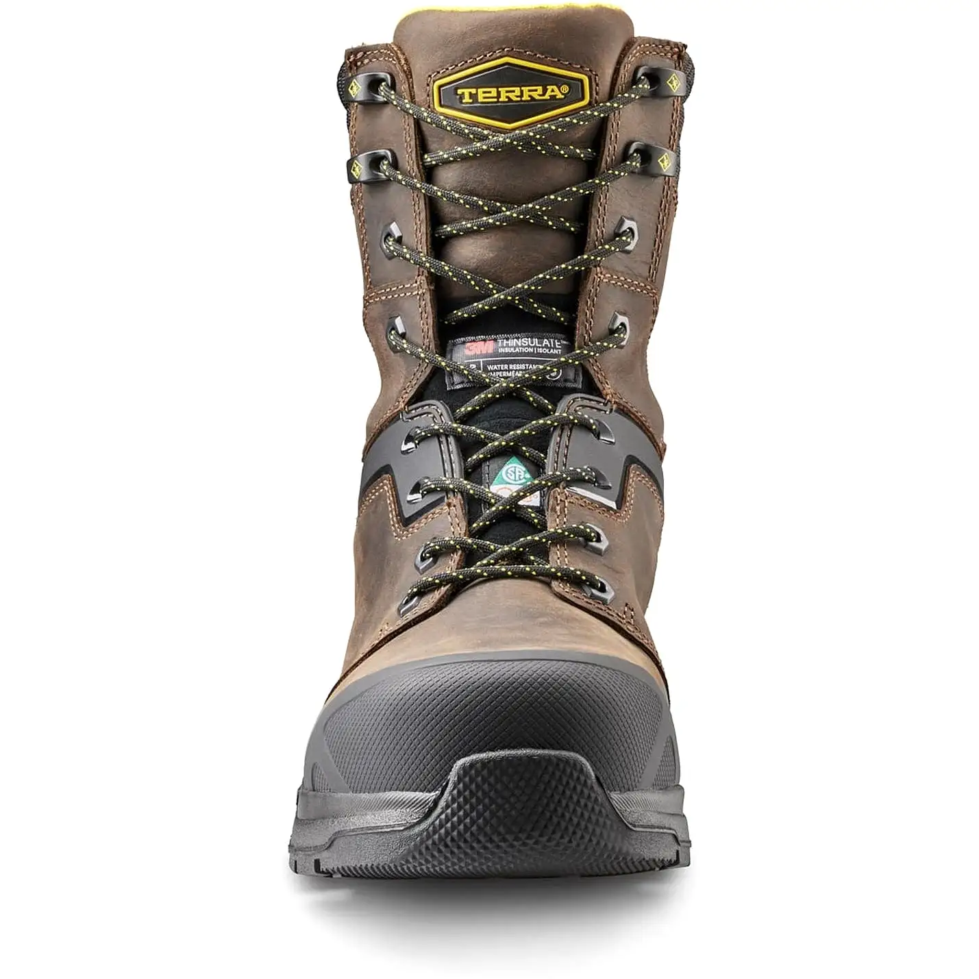 Terra Men's Carbine 8 Comp Toe WP Safety  Work Boot -Brown- 4TCRBN