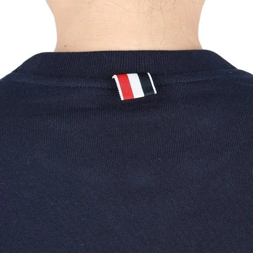 THOM BROWNE  |Stripes Long Sleeves Cotton Logo Hoodies & Sweatshirts