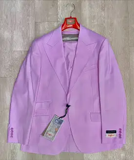 Tiglio Rosso Orvietto  Solid Lilac Wool Suit/Vest TL2649