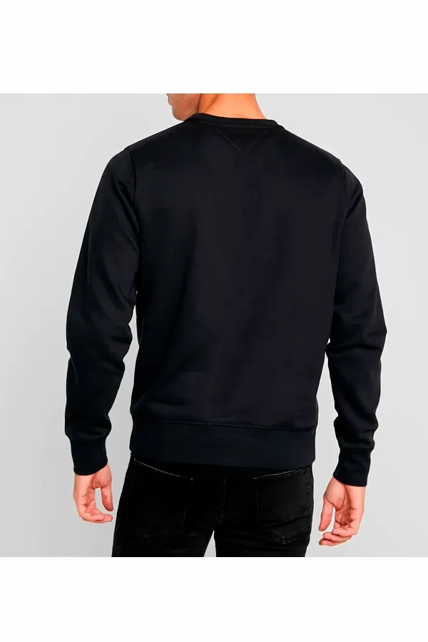 Tommy Hilfiger Logo Crew Sweatshirt Black