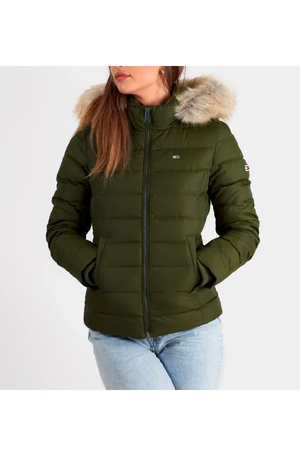 Tommy Hilfiger Women Hooded Down Jacket Army