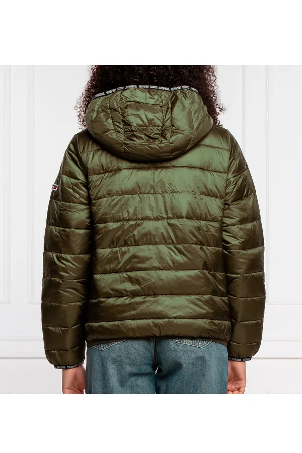 Tommy Hilfiger Women Quilted Hooded Jacket Olive