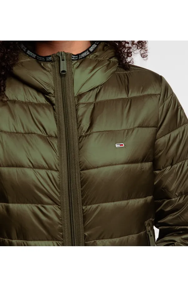 Tommy Hilfiger Women Quilted Hooded Jacket Olive