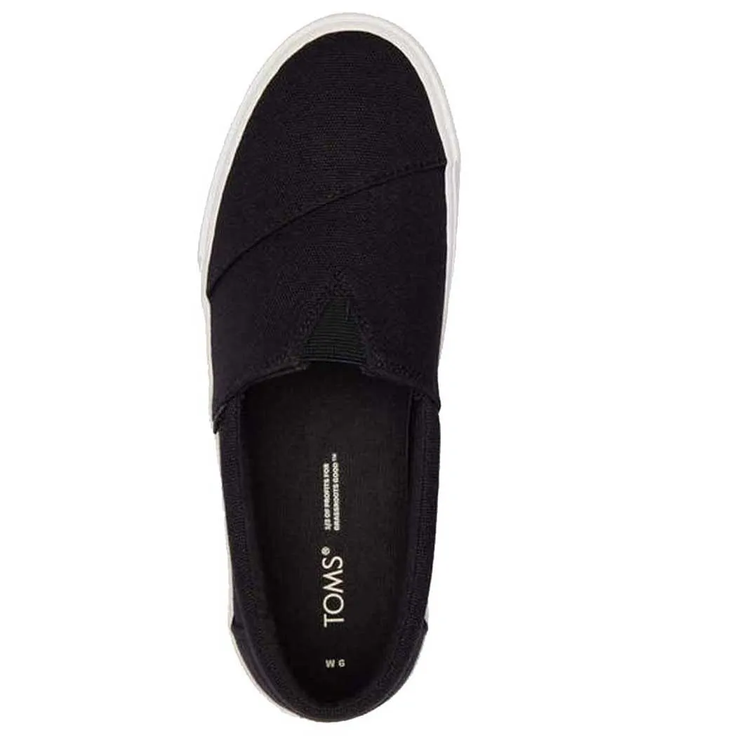 TOMS Shoes Fenix Platform Slip-On Black (Women's)