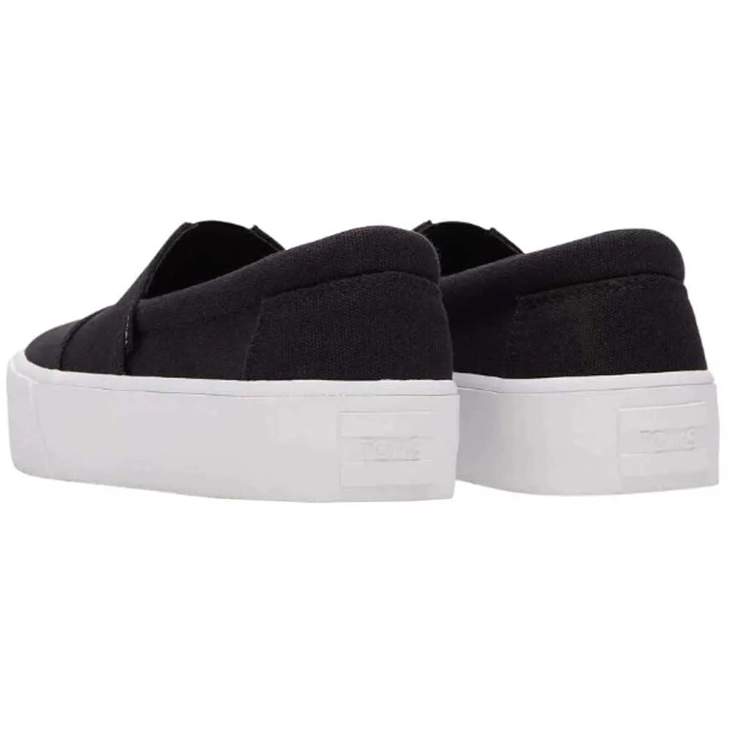 TOMS Shoes Fenix Platform Slip-On Black (Women's)