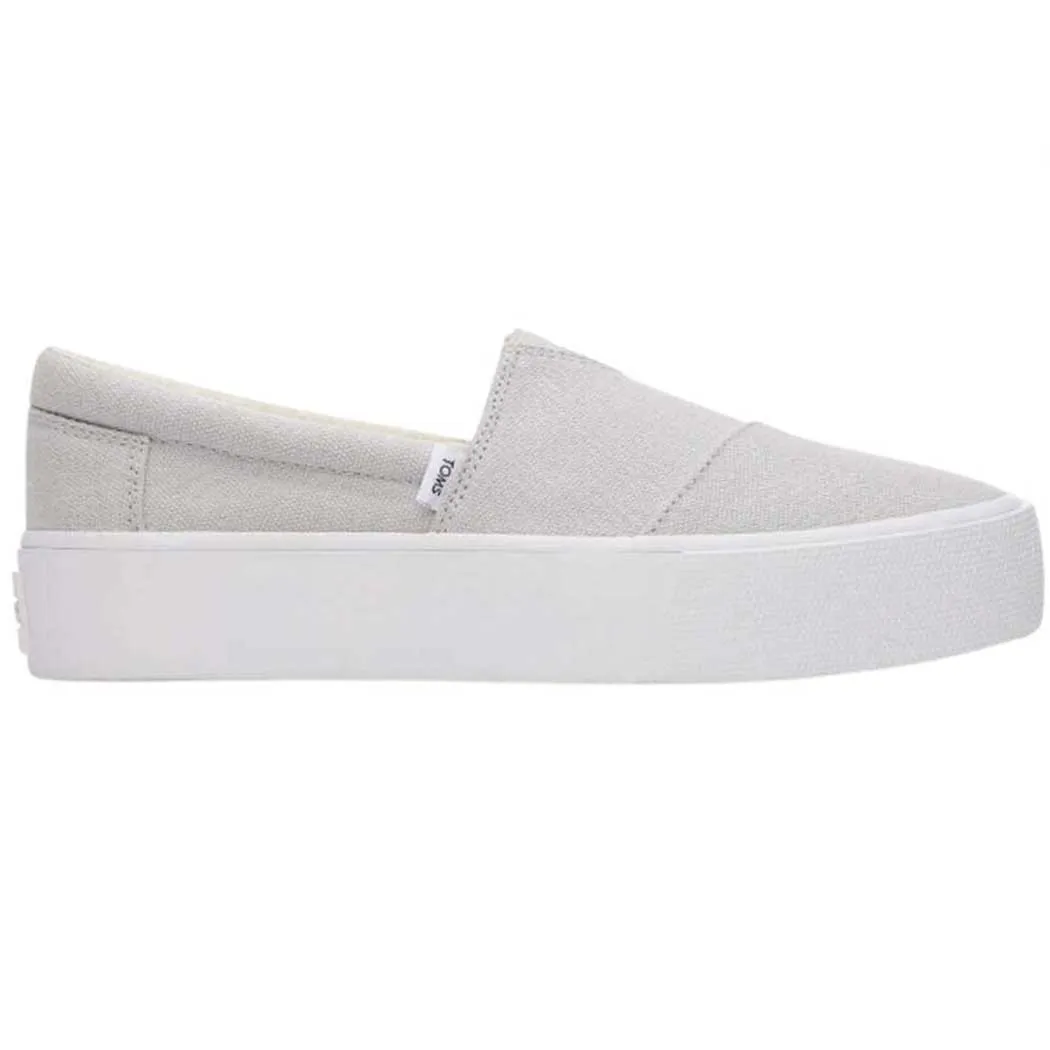 TOMS Shoes Fenix Platform Slip-On Grey (Women's)