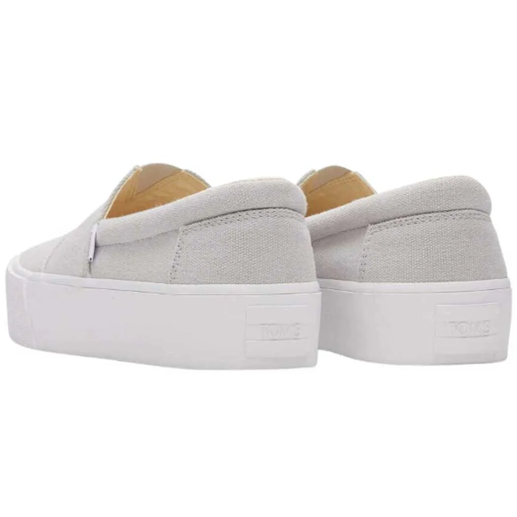 TOMS Shoes Fenix Platform Slip-On Grey (Women's)