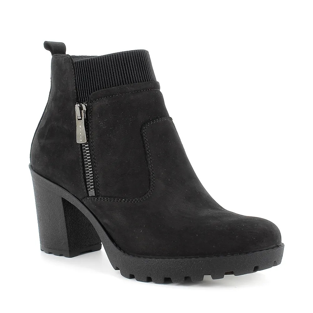 TRONCHETTO IGI&CO DONNA NABUK SOFT NERO TACCO 8CM 6157811