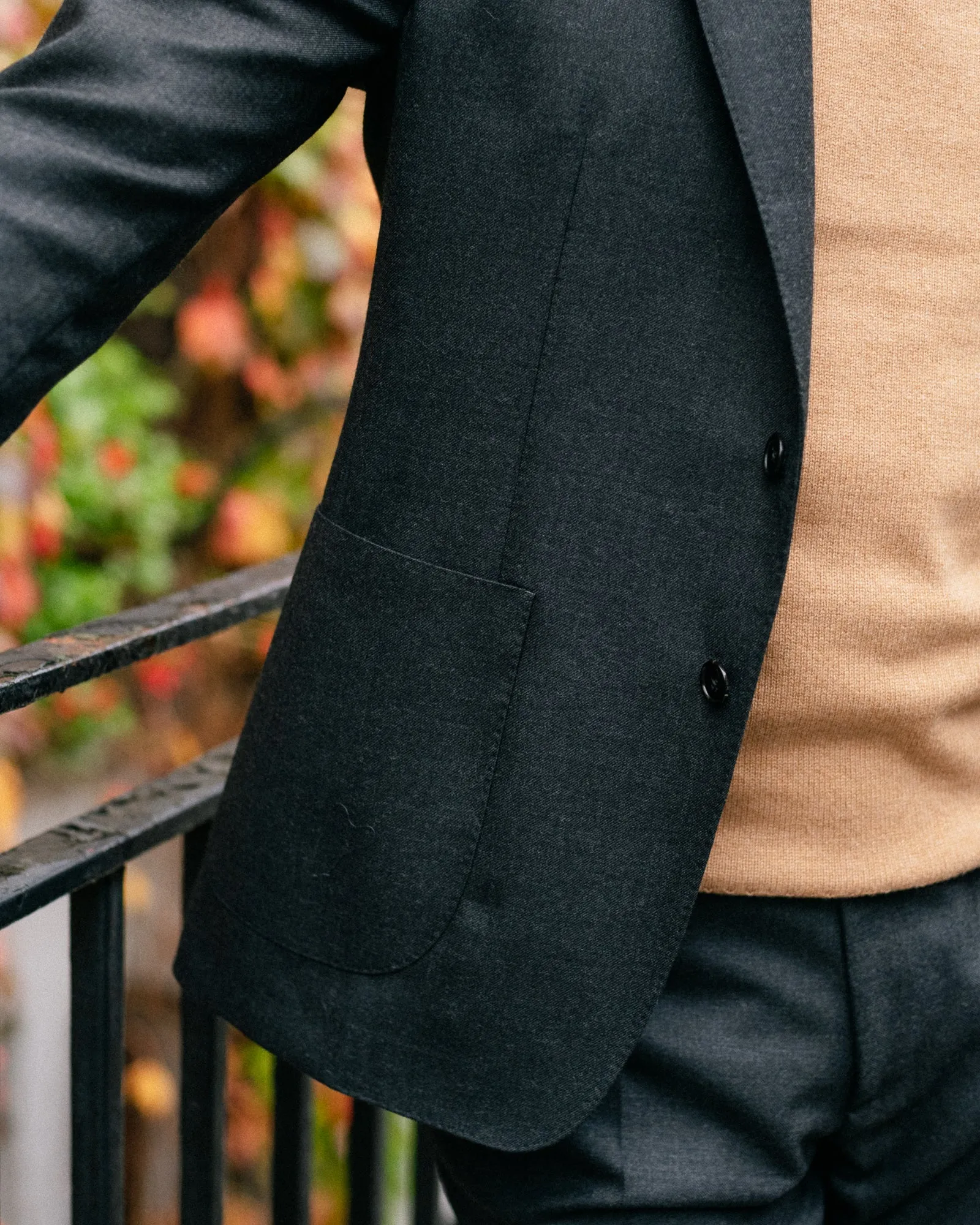 Trunk Wigmore Wool Twill Suit Jacket: Charcoal